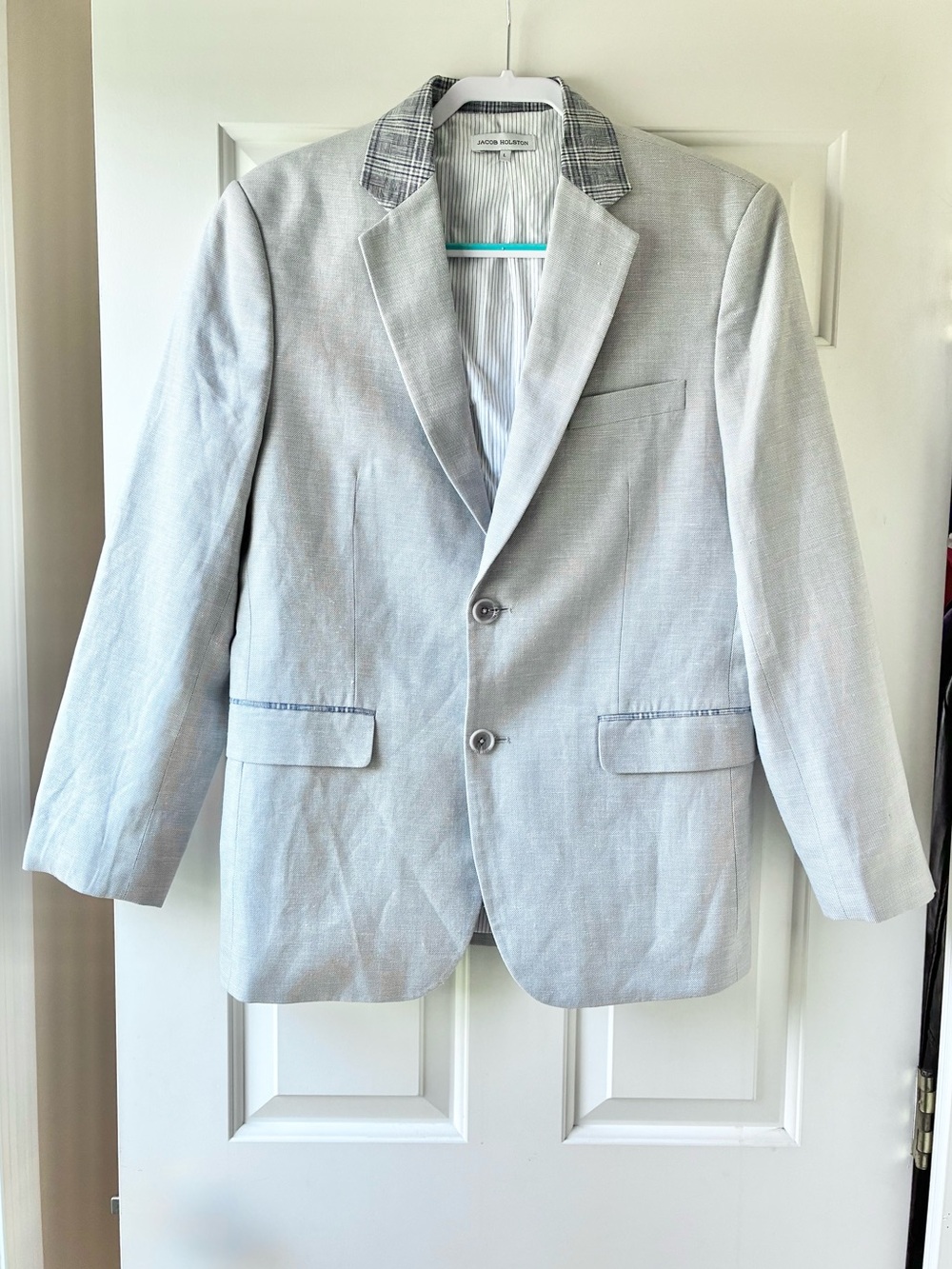 Jacob Holston Men's Classic Tailored  Two Button Blazer Sport Coat Size L